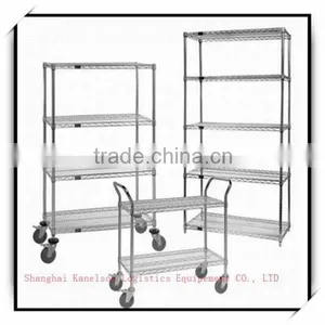 Metal Wire Floor Shelf Rack thumbnail-1