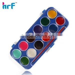 12 Color Standard Round Water Color Paint With Art Brush thumbnail-1