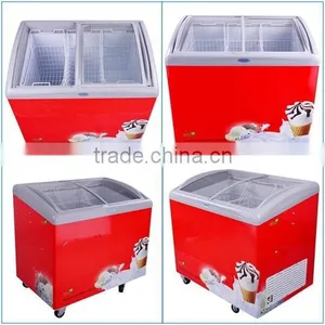 Double Glass Door Display Freezer for Supermarket thumbnail-3