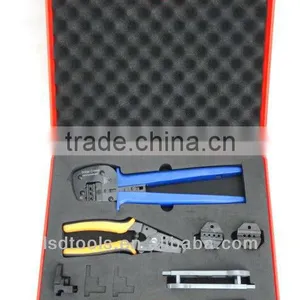 Solar PV Tool Set MC4 Crimping Tool Kit A2546-5D2, Combination Tool Set for Solar PV Cables and MC4, MC3, Tyco Connectors thumbnail-1