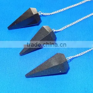 Black Agate Facetted Pendulum thumbnail-3