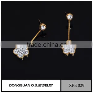 Wholesale 925 Sterling Silver New 2016 Latest Gold Earring Designs Earring for Girls thumbnail-4