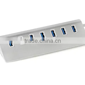 High Quality 7 Ports Aluminum USB 3.0 Usb HUB For Macbook Pro Mac PC Laptop thumbnail-5