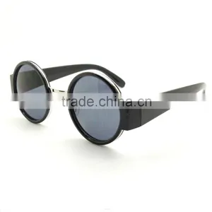 50s Vintage Style Steampunk Round Sunglasses Factory Price thumbnail-4