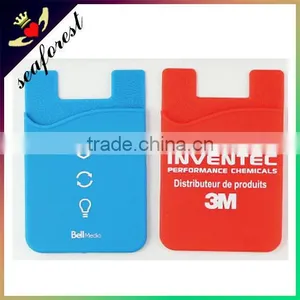 3m Adhesive Sticker Mobile Phone Silicone Smart Wallet,card Holder With Logo thumbnail-4
