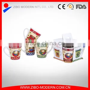 Advertising Ceramic Mug With Spoon LOGO Print Glazed Stoneware Coffee Mug thumbnail-5
