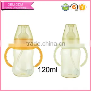 Wholesale Standard Neck Baby Ppsu Feeding Bottle With Straw and Handles thumbnail-1