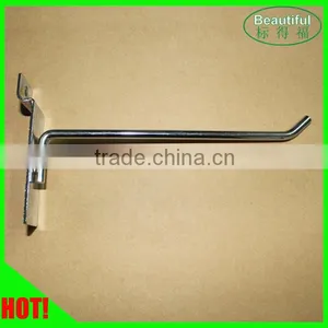 Retail Supermarket Hanging Scanning Slatwall Hook , Metal Coated Display Hook , Slatwall Hook thumbnail-4