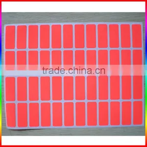 Fluorescence Magenta and Green Paper Sticker in Rectangle thumbnail-2