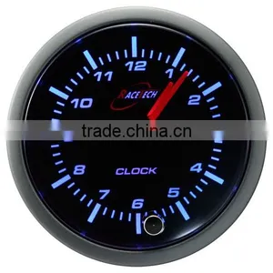 52mm Smoke Lens Electric Analog Clock With White&blue LED Display thumbnail-1