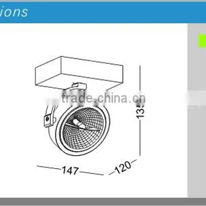 Move Head Ceiling Surface Mounted Spot Light thumbnail-2