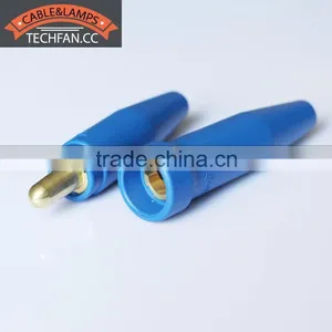 Blue Rubber Brass 300AMP 500AMP Welding Cable Flexible Pvc Socket thumbnail-4