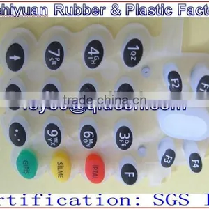 Custom Transparent Silicone Buttons of Soft Conductive Silicone Buttons Soft Conductive Carbon Particlesn Keypads thumbnail-1