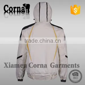 High Quality Breathable Adjustable Hood Men White Ski Snowboard Jacket thumbnail-3