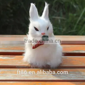 Rabbit Make Fur Life Size Animal Replica Easter Bunny Carrot Doll thumbnail-1