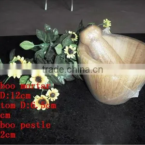 Bamboo Mortar and Pestle thumbnail-1