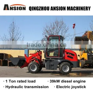 1 Ton Articulated Mini Loader for Sale With Hydraulic Transmission and Electric Joystick thumbnail-2
