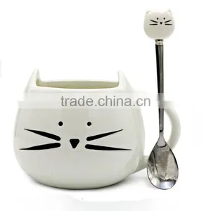 Cat Mug and Spoon 12 oz for Coffee Tea thumbnail-1