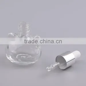 Bear Shaped Empty Glass Bottle With Dropper for Cosmetic Essential Oil thumbnail-2