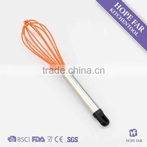 0300212 High Quality 10" Orange Color Silicone Whisk thumbnail-1