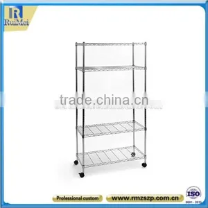 5-Tier Adjustable Knocked-Down Metal Floor Storage Rack Holder thumbnail-1
