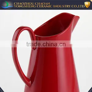 New Design Red Bathroom Use Water Pitcher Ceramic thumbnail-2