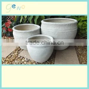 Handmade Clay Flower Pot Round Frp URNS thumbnail-2