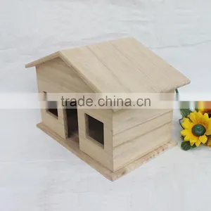 Small Decrational Wooden House for Birds thumbnail-1