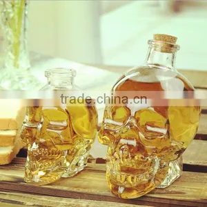 Clear Glass Skull Decanter - Fill It Up W/ Wine, Beer or Liquor, 100/150/380/700 ml thumbnail-4