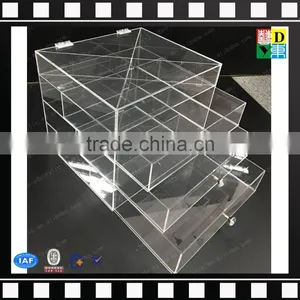 2016 Manufacturer Supply 3/4/5/6 Drawer Acrylic Makeup Organizer Wholesale thumbnail-4