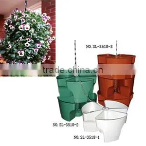 SOL 2015 Good Design Plastic Flower Pots Flower Pots for Sale Plastic Garden Planters thumbnail-5