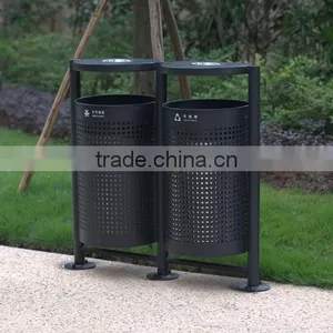 Arlau Outdoor Galvanized Steel Garden Dustbin thumbnail-3