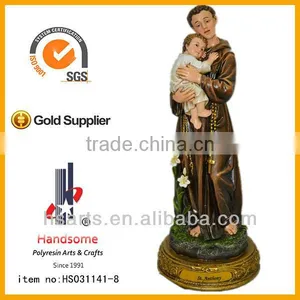 12'',resin St.Anthony and Child Statue,resin St.Anthony With Baby,St. Anthony of Padua Figurine thumbnail-1