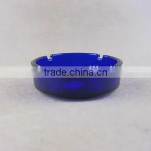 Beautiful Blue Glass Ashtray thumbnail-2
