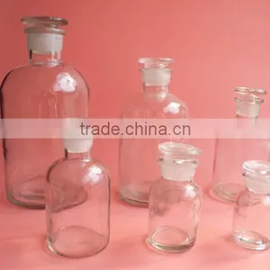 Wide Mouth Laborating Glass Reagent Bottle With Stopper Lid thumbnail-2