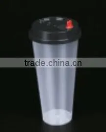 PP Cup Plastic Cup 600ML Transparent Drink Cup Disposable Cup Injection With Lid thumbnail-1