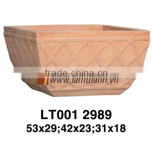 Vietnam Classic Simple Pattern White Wash Terracotta Planter thumbnail-1