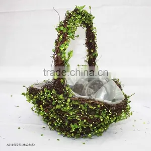 Artificial Topiary Wire Basket for Plants thumbnail-1