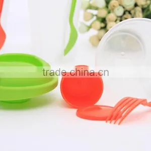 Wholesale BPA-Free Plastic Salad Shaker /plastic Salad Cup With Fork&dressing thumbnail-4