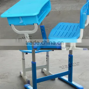 Adjustable Leg Kids Cartoon Study Table and Chair School Plastic Table and Chair for Kids thumbnail-3