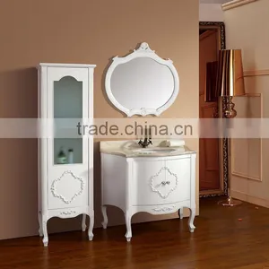 European Lastest Mirror Cabinet,Bisini White Gloss Vanity Unit,Traditional Bathroom Cabinet Furniture,Vanity Cabinet (BF08-4132) thumbnail-1