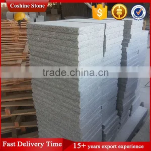 China Flamed Grey Granite Bullnose Paver For Sale thumbnail-1