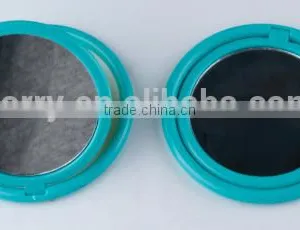 Plastic Round Single Mirror With a Ring Pocket Mirror thumbnail-1