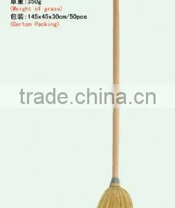 NATURAL LONG HANDLE GRASS BROOM thumbnail-1