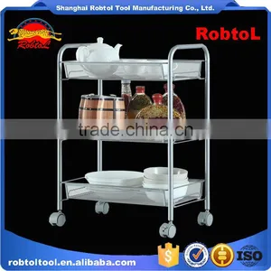 Storage Trolley Basket Rack Stand Wheel Cart Holder Kitchen Hotel Shopping Vegetable Fruit thumbnail-1
