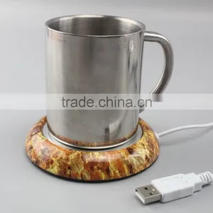 Cheap Hot Sale Wood USB Heat Coffee Cup Warmer USB Electric Saucer as Seen on tv thumbnail-2