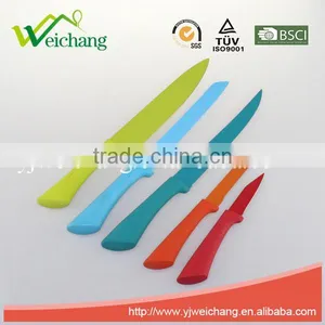 MCK600 5 Pcs Set Kitchen Knives Colorful Non-stick Blade Rubber With TPR Handles , Hot Sale thumbnail-1