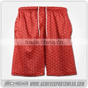 All Over Printing Sublimation Red Cheap Rugby Football Shorts thumbnail-3