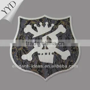 2017 SKULL Custom Transfer Printing in Laser Cutting Applique thumbnail-1