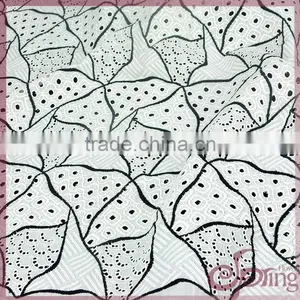 Fashion Geometric Hollow Out Cotton Lace Embroidery Fabric for Dress thumbnail-3